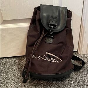 Vintage Harley-Davidson Black Backpack